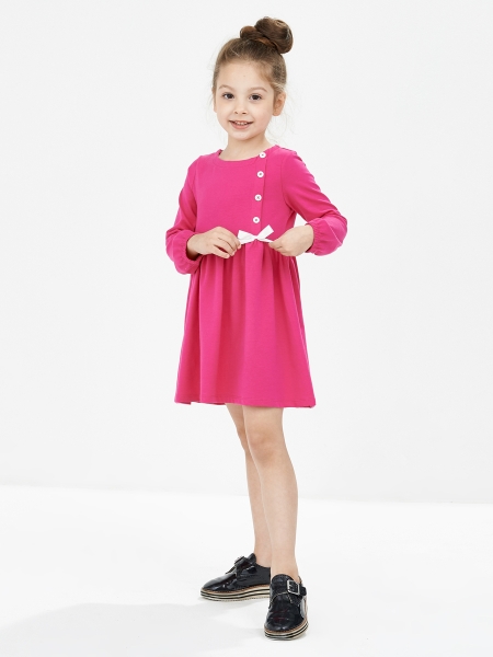 Платье для девочек Mini Maxi, модель 2728, цвет малиновый - Платья для девочек с длинным рукавом
