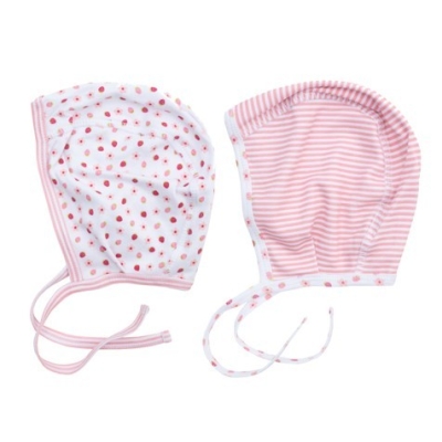 Чепчик для новорожденных детский трикотажный для девочек 2 шт. в Комплект для новорожденныхе