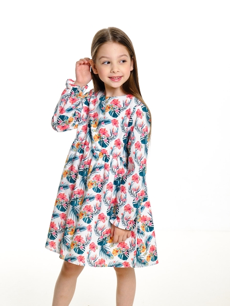 Платье для девочек Mini Maxi, модель 7548, цвет мультиколор - Платья для девочек с длинным рукавом
