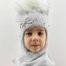 Шлем для девочки Джульетта, Миалт светло-серый, зима