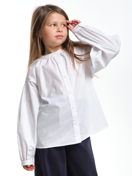 Рубашка для девочек Mini Maxi, модель 7980, цвет белый - Рубашки для девочек