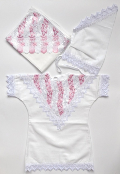 Крестильный Комплект для новорожденных с пеленкой - Одежда на выписку и праздники