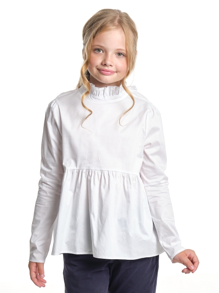 Блузка для девочек Mini Maxi, модель 7823, цвет белый - Блузки с длинным рукавом / текстиль