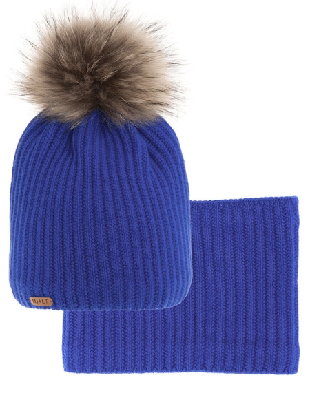 Комплект для мальчика Харлей комплект, Миалт ярко-синий, зима - Комплекты: шапка и шарф