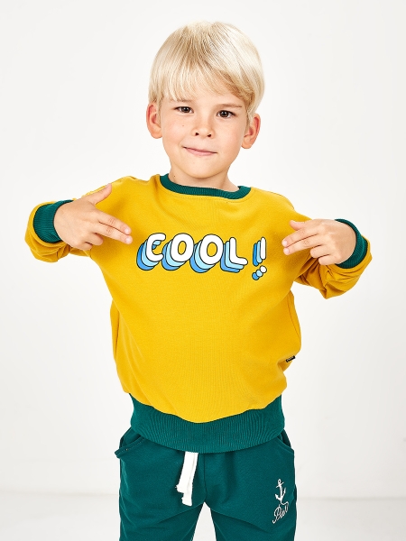 Свитшот для мальчиков Mini Maxi, модель 6791, цвет горчичный - Свитшоты для мальчиков