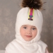 Шлем для девочки Ассоль, Миалт белый, зима