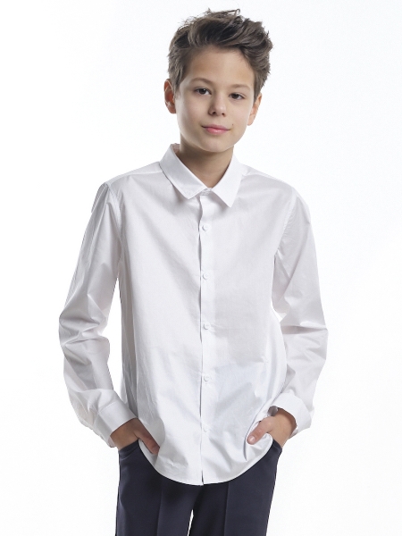 Сорочка для мальчиков Mini Maxi, модель 783, цвет белый - Рубашки с длинным рукавом