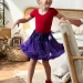 Юбка-американка для девочек БУШОН, модель ST91, цвет фиолетовый