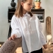 Рубашка для девочек БУШОН, модель SK59, цвет белый