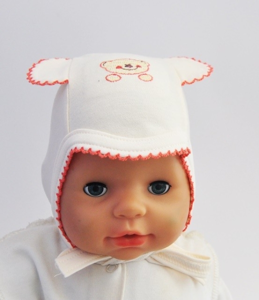 Чепчик для новорожденных с ушками - Чепчики и шапочки