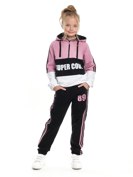 Спортивный костюм для девочек Mini Maxi, модель 7277, цвет черный/розовый - Костюмы спортивные
