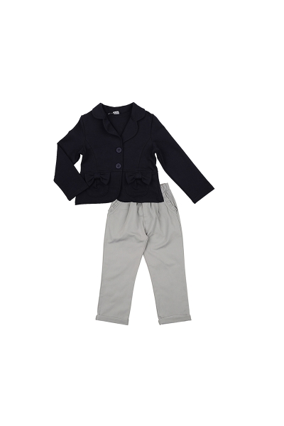 Комплект одежды для девочек Mini Maxi, модель 4929/4930, цвет синий/серый - Комплекты трикотажные