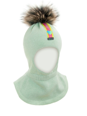 Шлем для девочки Ассоль, Миалт светло-оливковый, зима