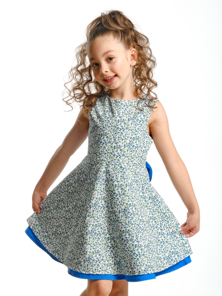 Платье для девочек Mini Maxi, модель 7167, цвет голубой - Платья для девочек с коротким рукавом