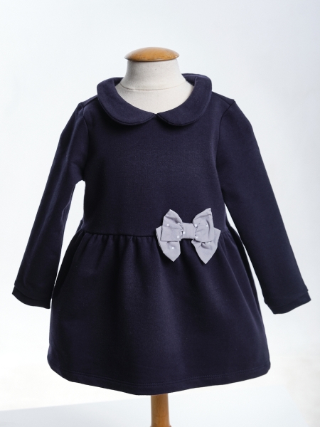 Платье для девочек Mini Maxi, модель 2384, цвет темно-синий - Платья для девочек с длинным рукавом