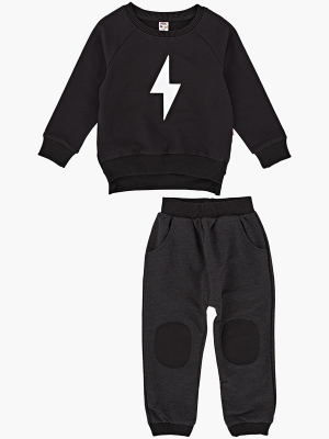 Спортивный костюм для мальчиков Mini Maxi, модель 1273, цвет черный