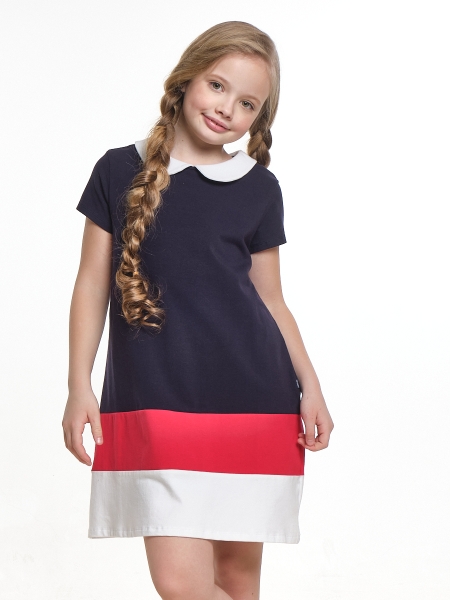 Платье для девочек Mini Maxi, модель 5034, цвет синий - Платья для девочек с коротким рукавом