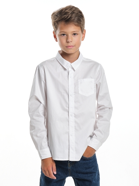 Сорочка для мальчиков Mini Maxi, модель 7821, цвет белый - Рубашки с длинным рукавом