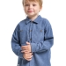 Рубашка для мальчиков Mini Maxi, модель 8000, цвет серый/синий
