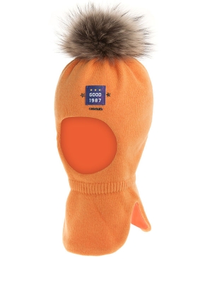 Шлем для мальчика Good, Миалт оранжевый, зима