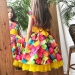Платье для девочки нарядное БУШОН ST37, стиляги цвет мультиколор принт макаруны