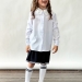 Блузка для девочек школьная БУШОН, модель SK51, цвет белый
