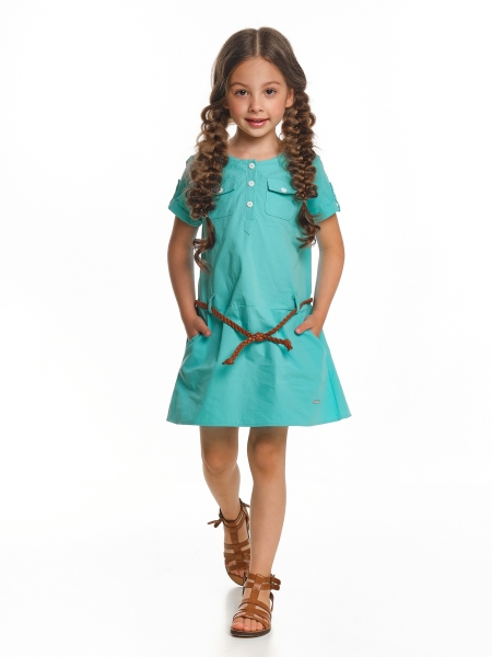 Платье для девочек Mini Maxi, модель 4430, цвет бирюзовый - Платья для девочек с коротким рукавом
