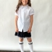 Блузка для девочек школьная БУШОН, модель SK52, цвет белый