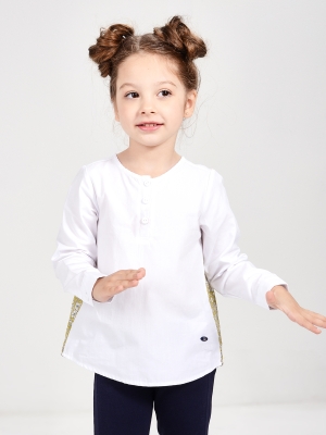 Блузка для девочек Mini Maxi, модель 2465, цвет белый