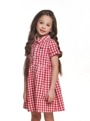 Платье для девочек Mini Maxi, модель 6329, цвет красный/клетка
