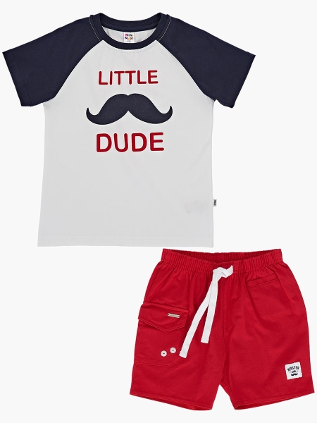 Комплект одежды для мальчиков Mini Maxi, модель 0699/4700, цвет белый/красный - Комплекты летние