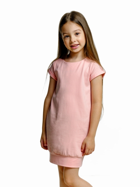 Платье для девочек Mini Maxi, модель 0633, цвет кремовый/розовый - Платья для девочек с коротким рукавом