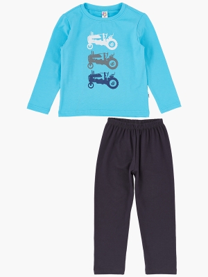 Пижама для мальчиков Mini Maxi, модель 1059, цвет бирюзовый