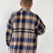 Рубашка для мальчика байковая БУШОН, цвет коричневый/синий/серый клетка