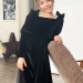 Платье для девочки школьное БУШОН ST63, цвет черный бантики
