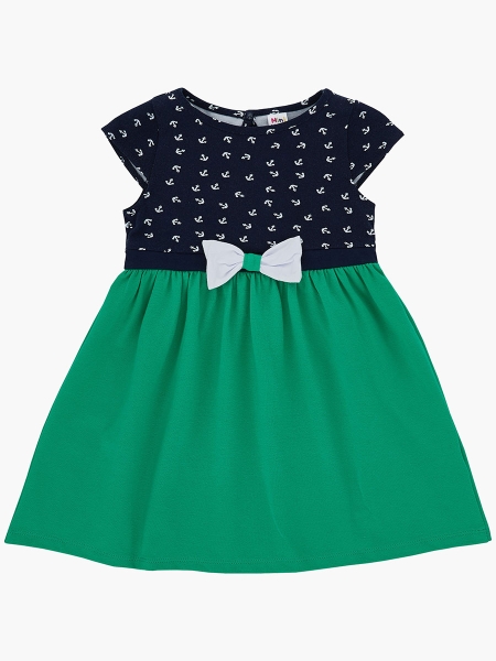 Платье для девочек Mini Maxi, модель 1401, цвет зеленый - Платья для девочек с коротким рукавом
