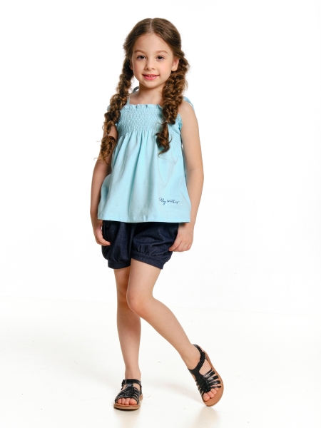 Комплект одежды для девочек Mini Maxi, модель 0816/0817, цвет голубой - Комплекты летние