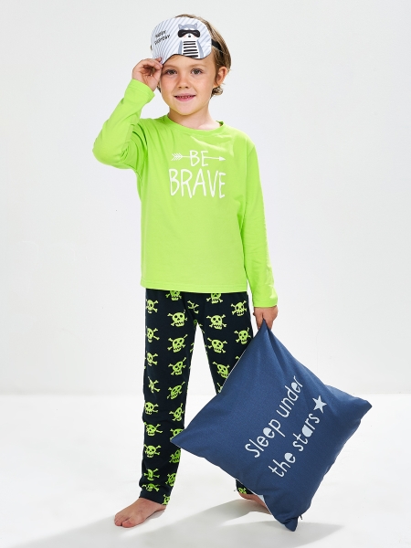 Пижама для мальчиков Mini Maxi, модель 1058, цвет салатовый - Пижамы для мальчиков