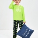 Пижама для мальчиков Mini Maxi, модель 1058, цвет салатовый