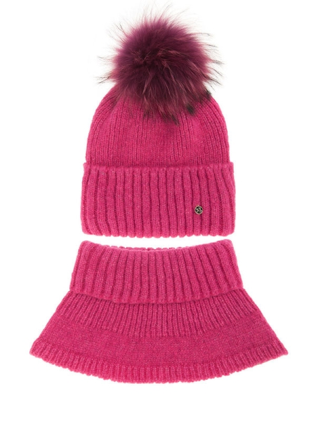 Комплект для девочки Маринад комплект, Миалт фуксия, зима - Комплекты: шапка и шарф