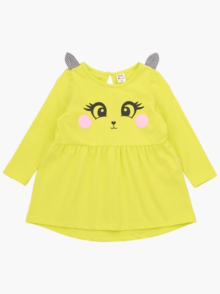 Платье для девочек Mini Maxi, модель 2361, цвет желтый/неон - Платья для девочек с коротким рукавом