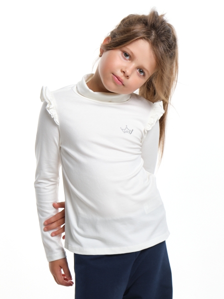 Футболка для девочек Mini Maxi, модель 6796, цвет белый - Водолазки для девочек