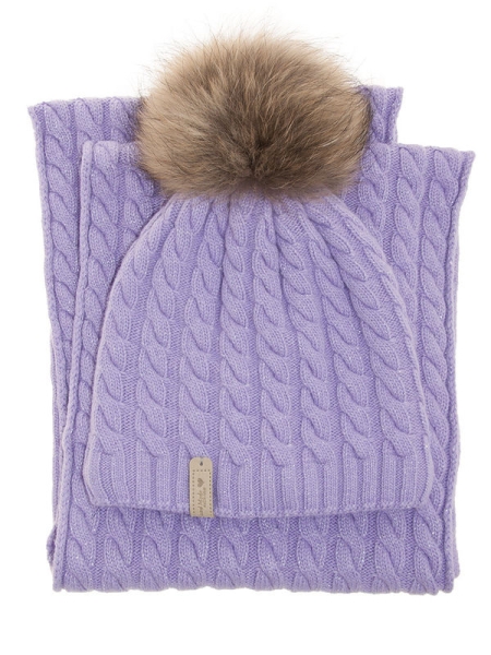 Комплект для девочки Швейцария комплект, Миалт сиреневый, зима - Комплекты: шапка и шарф