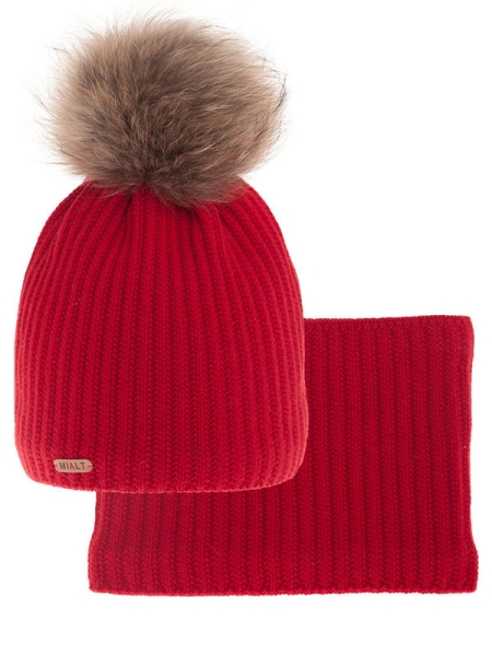 Комплект для мальчика Харлей комплект, Миалт красный, зима - Комплекты: шапка и шарф