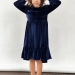 Платье для девочки школьное БУШОН ST63, цвет темно-синий