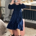 Платье для девочки школьное БУШОН ST63, цвет темно-синий