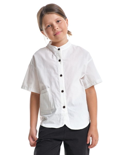 Рубашка для девочек Mini Maxi, модель 3358771, цвет белый - Блузки с коротким рукавом