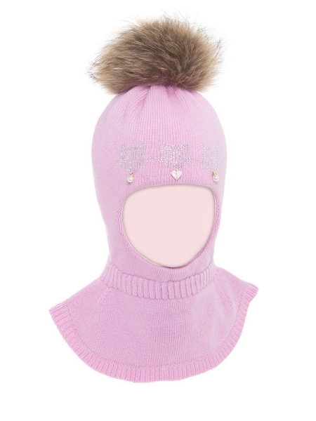 Шлем для девочки Ванесса, Миалт ярко-розовый, зима - Шапки-шлемы зима-осень