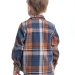 Рубашка для мальчиков Mini Maxi, модель 6845, цвет синий/оранжевый/клетка