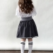 Юбка для девочек школьная БУШОН, модель SK90, цвет графит
